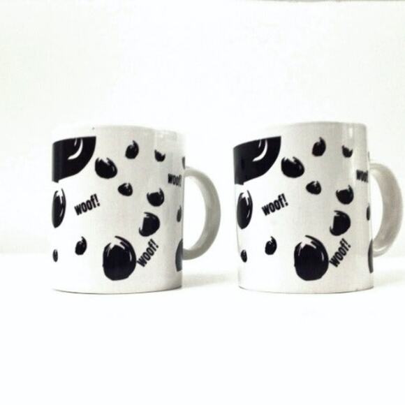 Shonfeld's USA Dog Paw WOOF WOOF Coffee Cup Mug Set - Picture 1 of 6